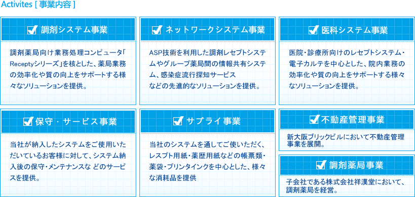 Activites 事業内容